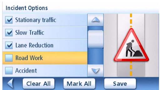MAGELLAN MAESTRO 4250 - Selecting Categories of Traffic Events - 1