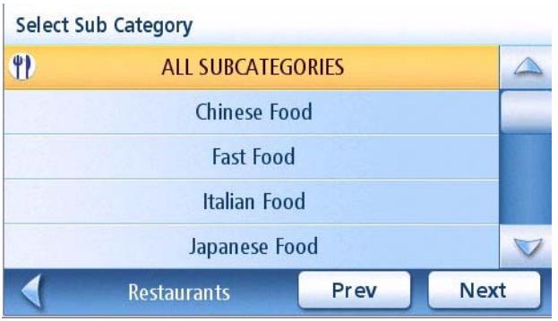 MAGELLAN MAESTRO 4250 - Sample Nearest Restaurant - 2