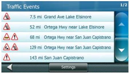 MAGELLAN MAESTRO 4350 - List of Traffic Events - 2