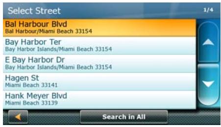 MAGELLAN MAESTRO 4350 - Enter Street name: - 3