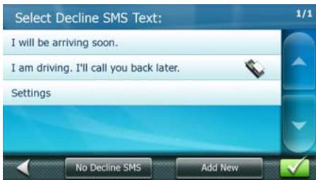 MAGELLAN MAESTRO 4350 - Rejecting an Incoming Call with an SMS - 1