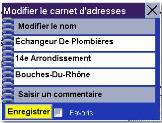 MAGELLAN ROADMATE 3000T - Enregistrer votre position actuelle dans votre carnet d'adresses - 1