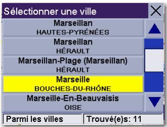 MAGELLAN ROADMATE 3000T - Villes précédentes - 2