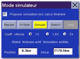 MAGELLAN ROADMATE 3000T - Mode simulator - 1