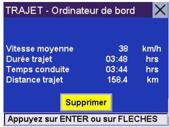 MAGELLAN ROADMATE 3000T - Supprimer un carnet de voyage - 2