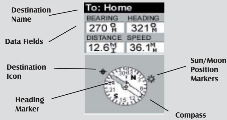 MAGELLAN SPORTRAK MAP - Compass Screen - 1