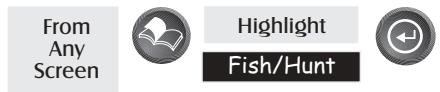 MAGELLAN SPORTRAK MAP - Fish/Hunt Times Display - 1