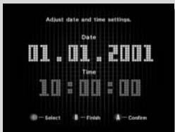NINTENDO GAMECUBE SYSTEM - CALENDAR SCREEN - 1