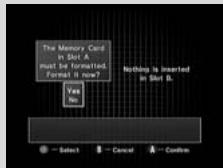 NINTENDO GAMECUBE SYSTEM - FORMATTING A MEMORY CARD - 3