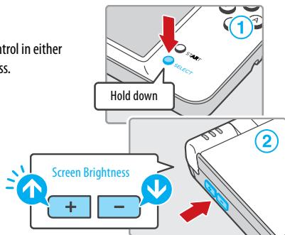 NINTENDO DS I XL - Adjusting the screen brightness - 1