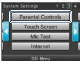 NINTENDO DS I XL - Changing the Parental Controls Setting - 2