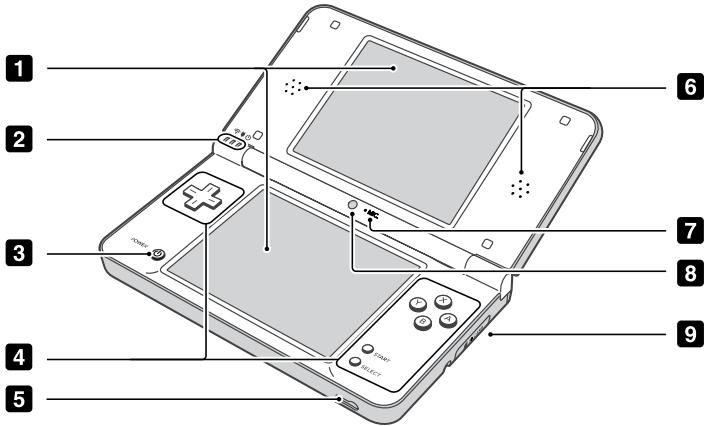 NINTENDO DS I XL - View of the Nintendo DSi XL system when open (front) - 1