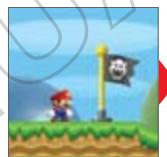 NINTENDO SUPER MARIO BROS.WII - Drapeau de mi-chemin - 1