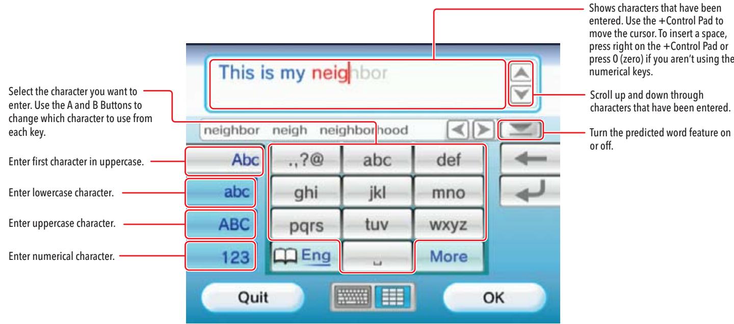 NINTENDO WII CHANNELS AND SETTINGS - Using the Keyboards - 2