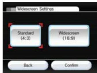 NINTENDO WII CHANNELS AND SETTINGS - Widescreen Settings - 1