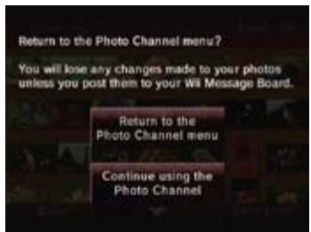 NINTENDO WII CHANNELS AND SETTINGS - You cannot save or overwrite photos or videos on the SD Card. - 2
