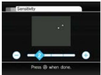 NINTENDO WII CHANNELS AND SETTINGS - Sensitivity - 1