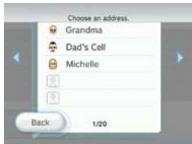 NINTENDO WII CHANNELS AND SETTINGS - NOTE: To use this feature, you must have an Internet connection and register your Wii Friend in the Address Book (see page 38). - 1