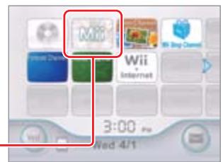 NINTENDO WII CHANNELS AND SETTINGS - Selecting the Mii Channel from the Wii Menu - 2