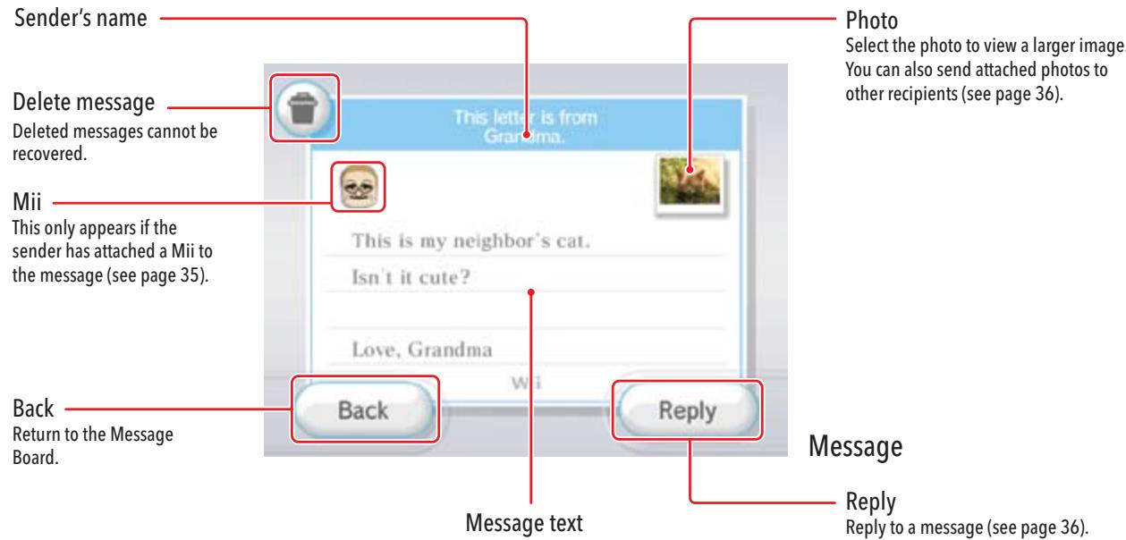 NINTENDO WII CHANNELS AND SETTINGS - Reading Messages - 2