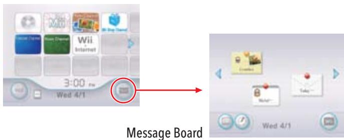 NINTENDO WII CHANNELS AND SETTINGS - Opening the Message Board - 1