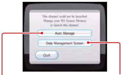 NINTENDO WII CHANNELS AND SETTINGS - Insufficient Wii System Memory - 1