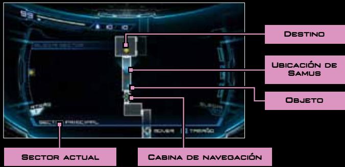 NINTENDO WII METROID OTHER M - Cómo usar La PANTALLA DEL MAPA - 1