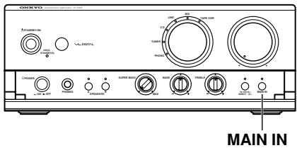 ONKYO A-933 - Using the MAIN IN Function - 1
