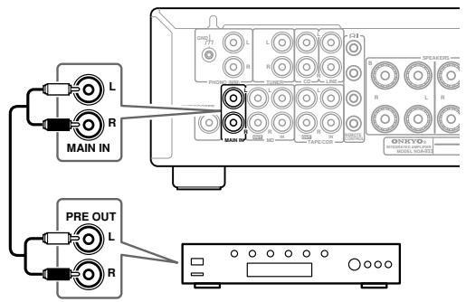 ONKYO A-933 - Connecting a Preamp - 1