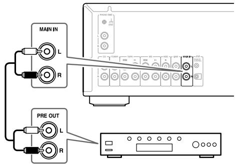 ONKYO A-9555 - Connecting a Preamp (A-9755 only) - 1