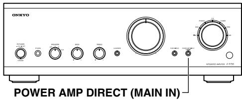 ONKYO A-9555 - Using the MAIN IN Function (A-9755 only) - 1