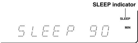 ONKYO CR-505 - Press the [SLEEP] button repeatedly to select the required sleep time. - 1