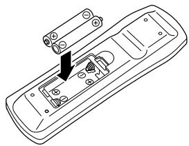 ONKYO CR-505 - Installing the Remote Controller Batteries - 2
