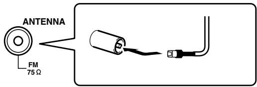 ONKYO CR-505 - Attach the FM antenna, as shown. - 1