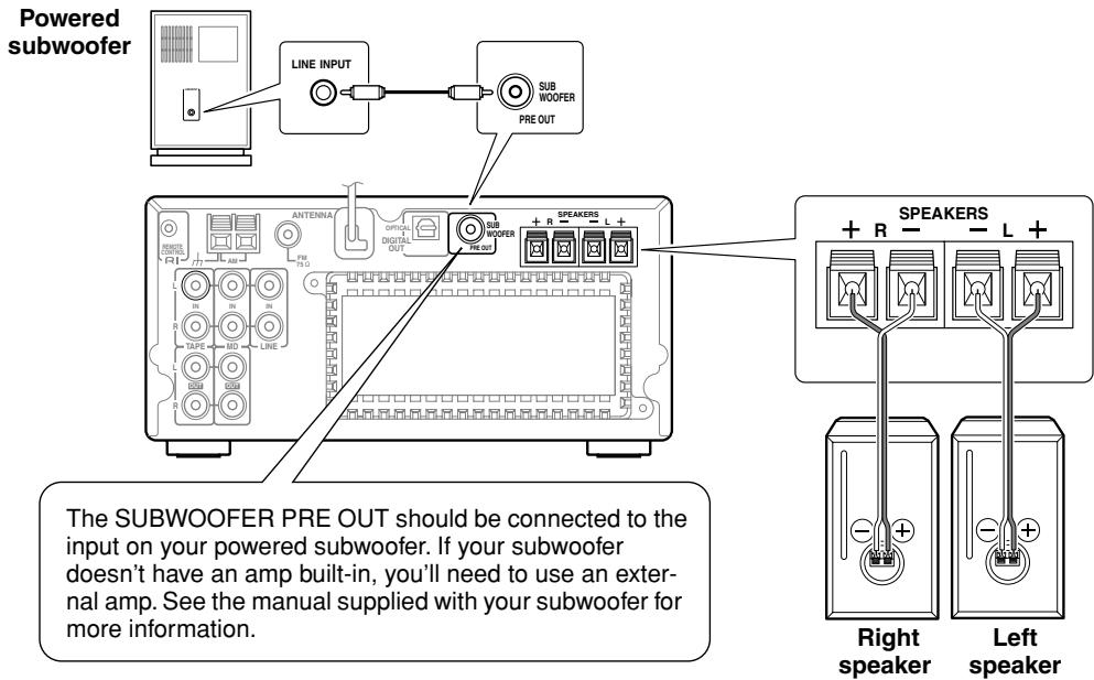 ONKYO CR-505 - Connecting the Speaker Cords to the Speaker Connectors - 6