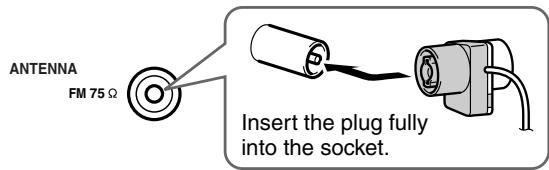 ONKYO CR-L5 - Attach the FM antenna, as shown. - 1