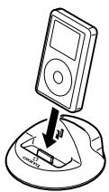 ONKYO DS-A1 - Placering av iPod-spelaren i Rl-dockan - 1