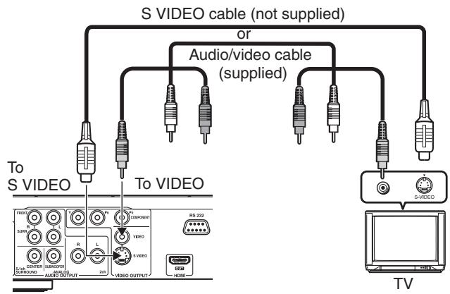 ONKYO DV-HD805 - Via SVIDEO orVIDEO (yellow) input - 1