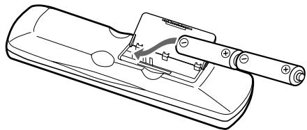 ONKYO DV-L55 - Installing the Batteries - 2