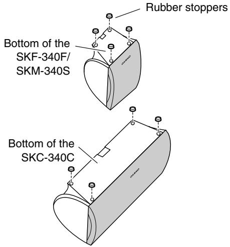 ONKYO HT-R340 - Using Rubber Stoppers with the Speakers - 1