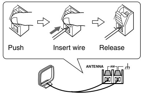 ONKYO HT-R340 - Connecting the AM Loop Antenna - 2