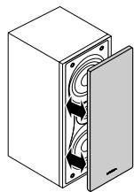 ONKYO HT-R530 - ■ Attaching and detaching the speaker grilles - 1