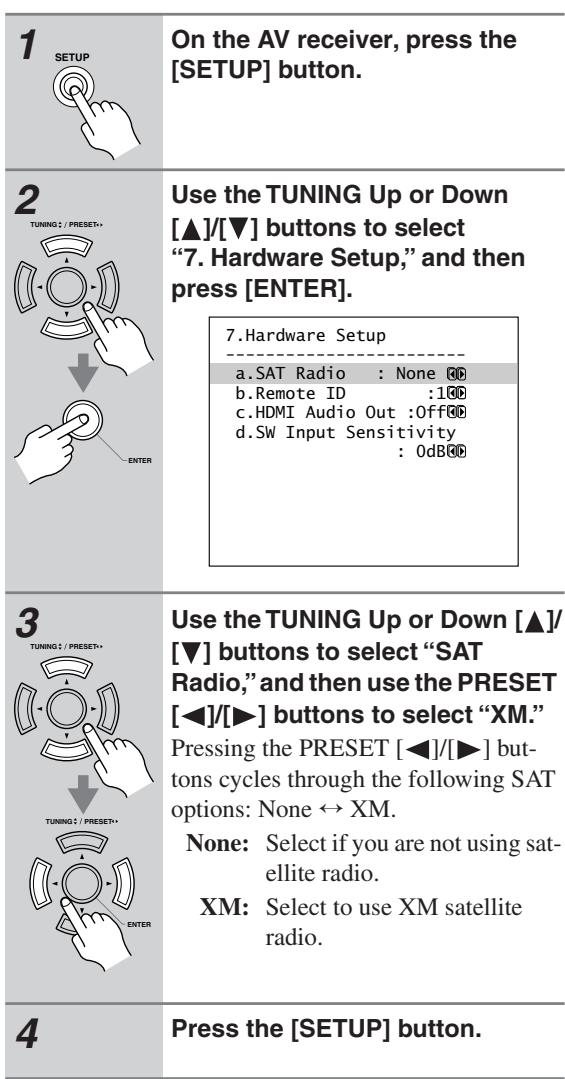 ONKYO HT-R640 - Connecting the XM Passport System - 3