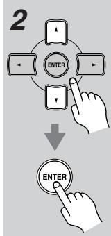 ONKYO HT-R640 - Press the [RECEIVER] or [AMP] button followed by the [SETUP] button. - 1