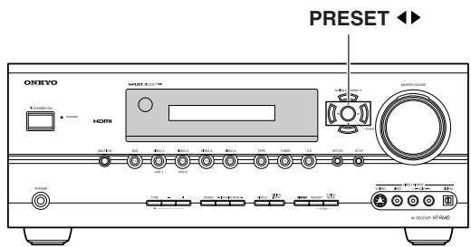 ONKYO HT-R640 - Selecting Presets - 1