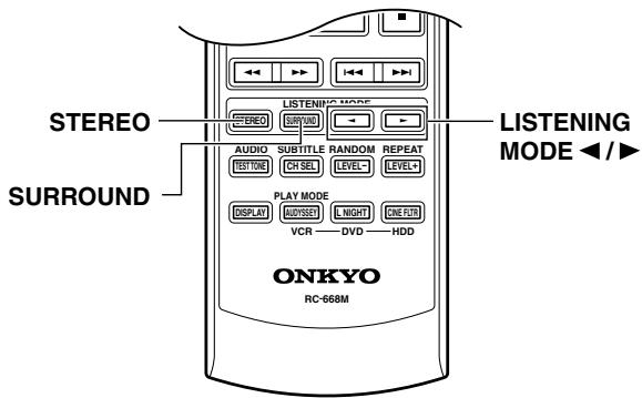 ONKYO HT-R640 - Selecting with the Remote Controller - 1