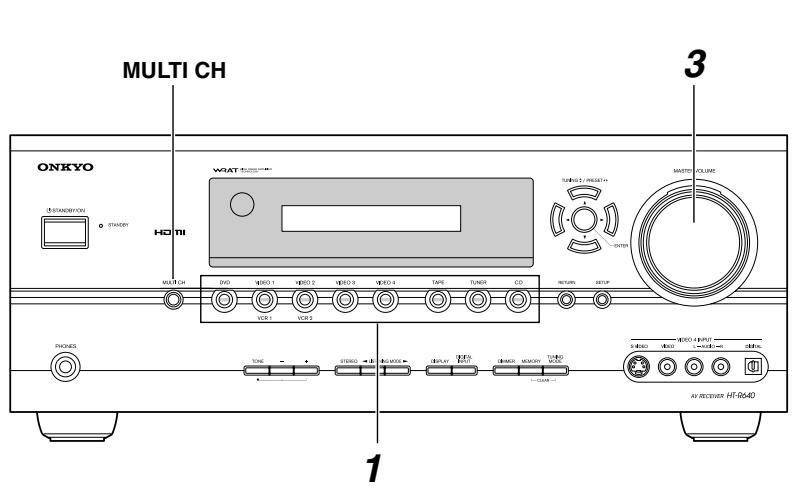 ONKYO HT-R640 - Selecting the Input Source - 1