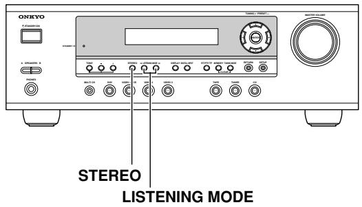 ONKYO HT-S580 - Selecting on the AV receiver - 1
