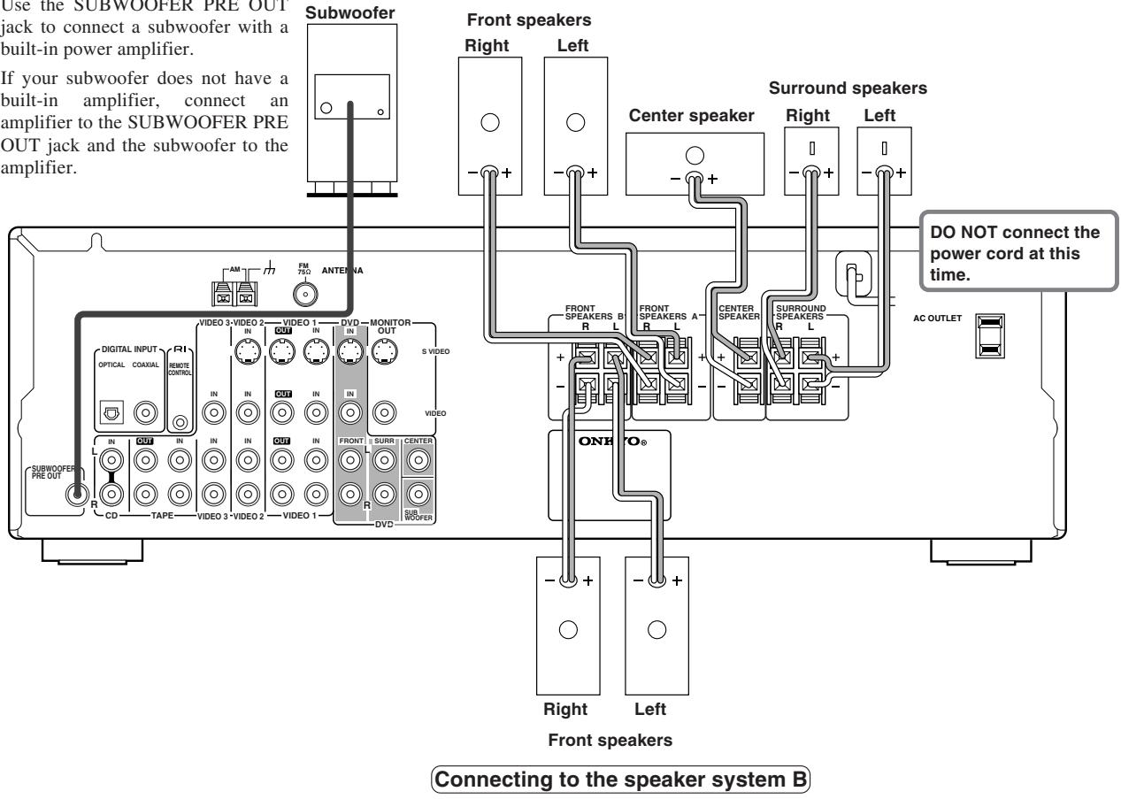 ONKYO HT-S670 - How to connect to the speaker terminals - 4