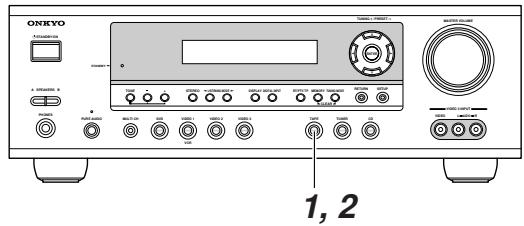 ONKYO HT-S780 - Changing the TAPE/MD/CDR Display - 1